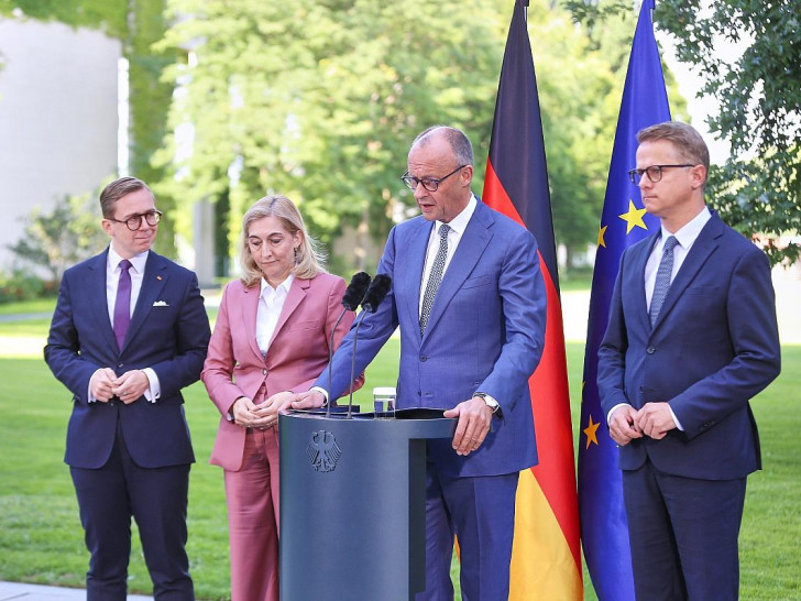 Amthor, Warken, Merz und Linnemann am 24.07.2026