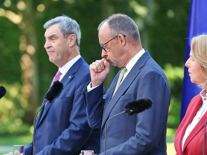 Söder, Merz, Bas am 02.07.2026