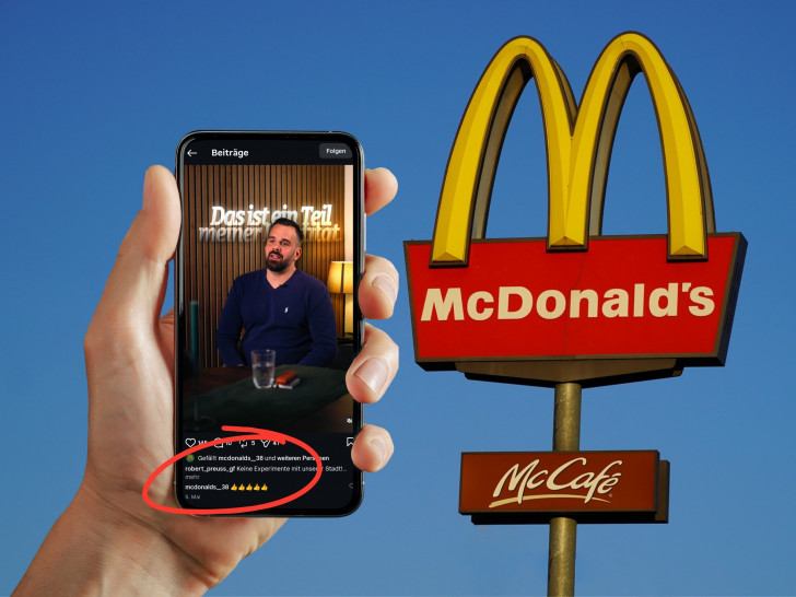 Hier verteilt der McDonalds_38-Account Like und Daumen hoch für politischen Content.