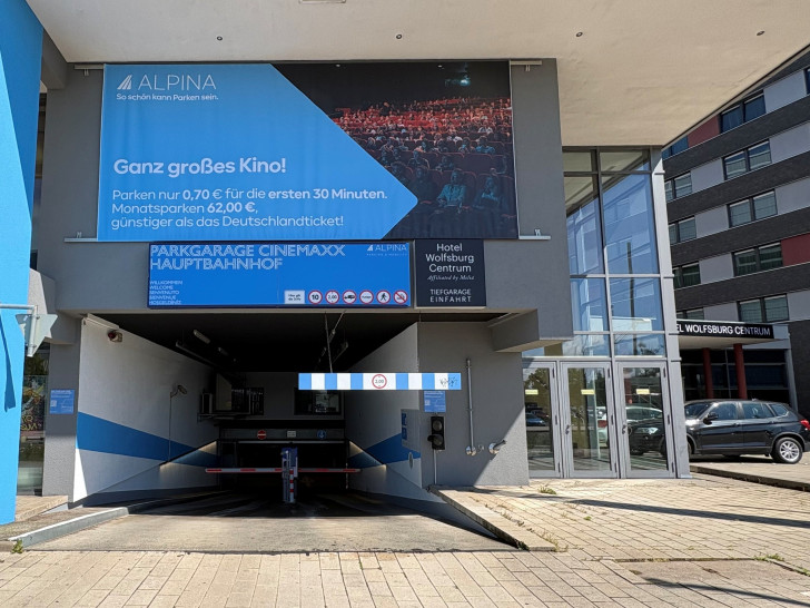 Die Tiefgarage am Wolfsburger Hauptbahnhof.