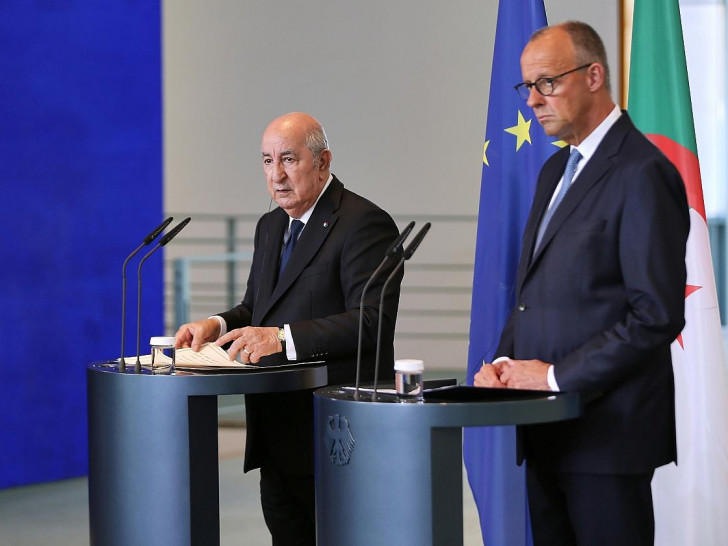 Abdelmadjid Tebboune und Friedrich Merz am 16.07.2026