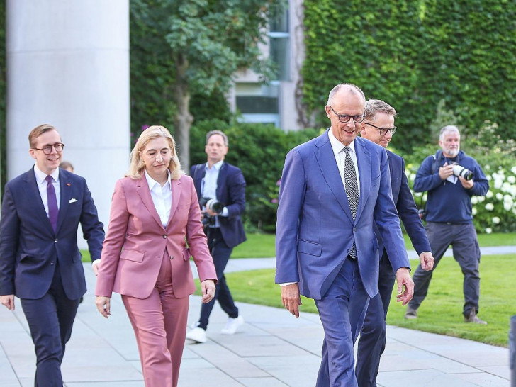 Amthor, Warken, Merz und Linnemann am 24.07.2026