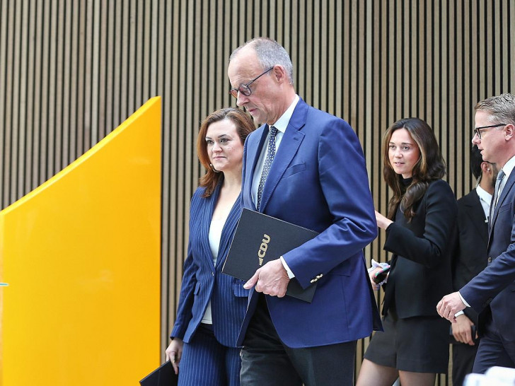 Franziska Hoppermann und Friedrich Merz am 27.07.2026