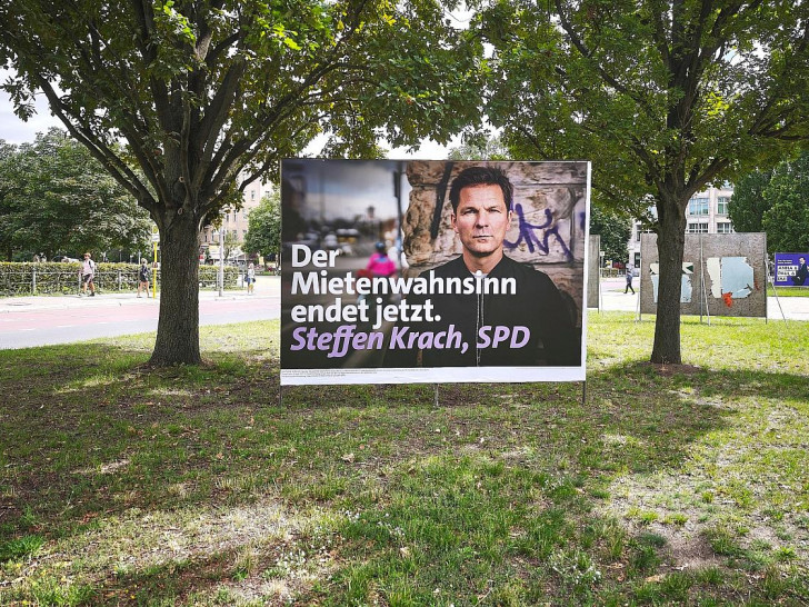 Wahlplakate mit Steffen Krach am 07.08.2026