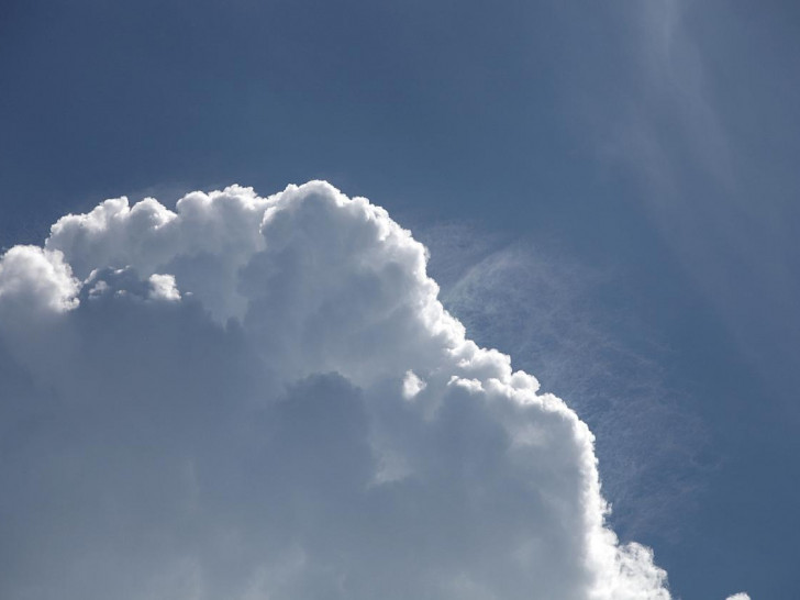 Blauer Himmel mit Schönwetterwolken (Archiv)