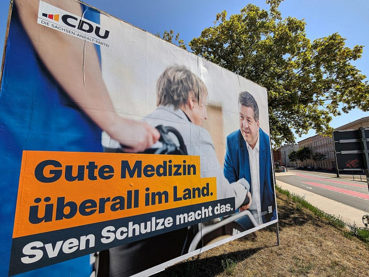 Wahlplakate vor der Landtagswahl in Sachsen-Anhalt (Archiv)