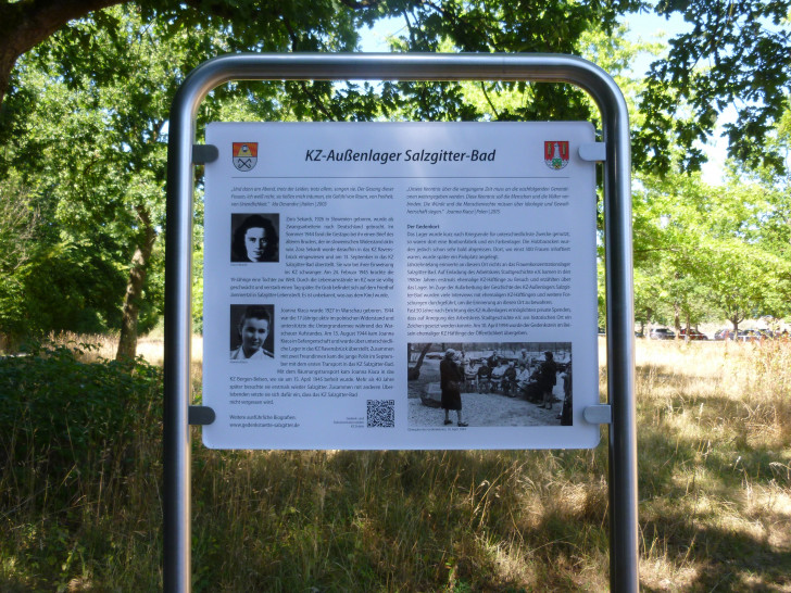 So sah die verschwundene Informationstafel zum KZ-Außenlager Salzgitter-Bad aus.
