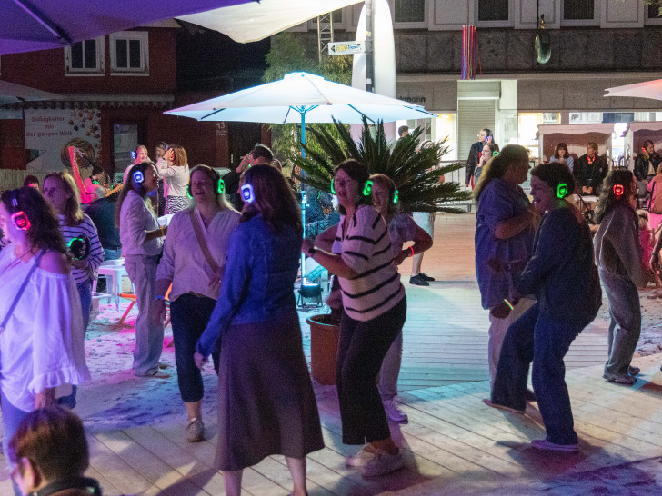 Kam gut an: Die Silent-Party am StadtStrand in Salzgitter-Bad.