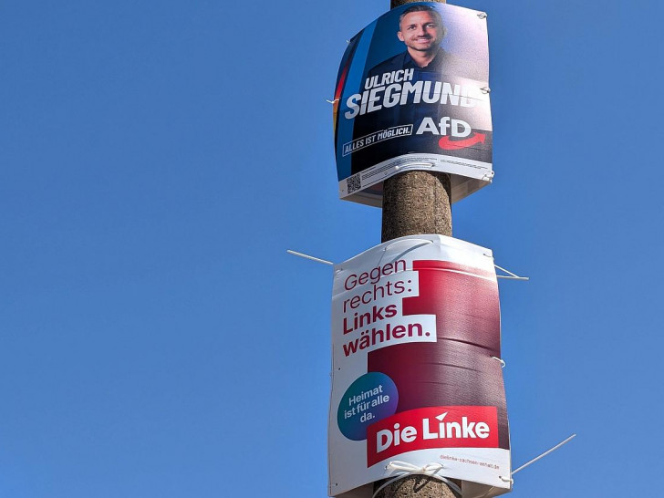 Wahlplakate vor der Landtagswahl in Sachsen-Anhalt (Archiv)