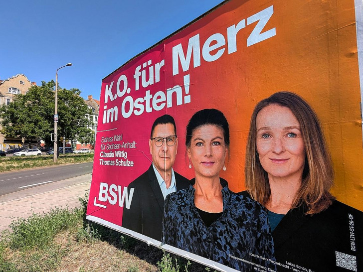 Wahlplakate vor der Landtagswahl in Sachsen-Anhalt (Archiv)
