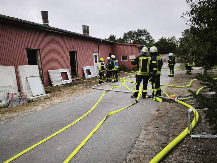 Die schnelle Brandbekämpfung rettete mehr als 1000 Ferkel und Sauen.