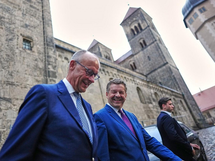 Friedrich Merz und Sven Schulze am 31.08.26
