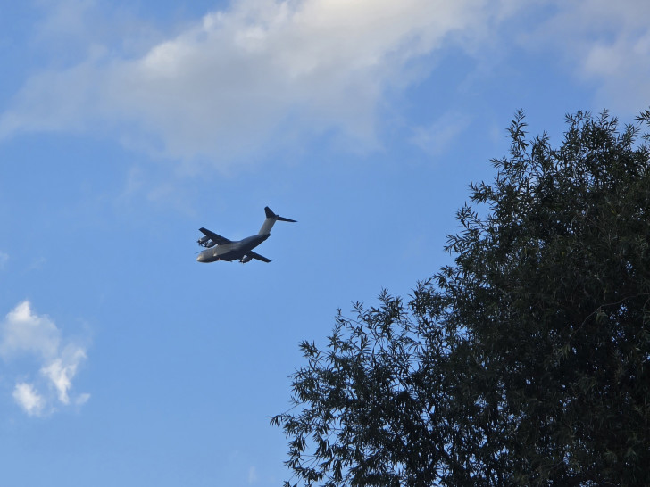 Der Airbus A400M war gut zu erkennen.