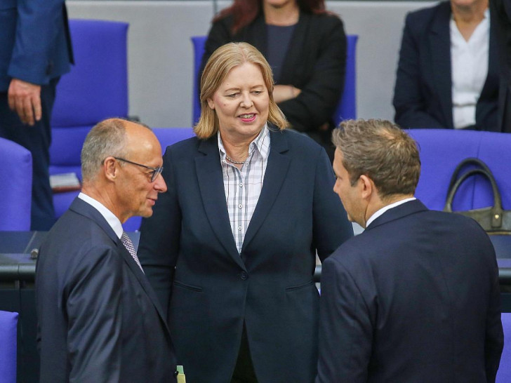 Friedrich Merz, Bärbel Bas, Lars Klingbeil (Archiv)