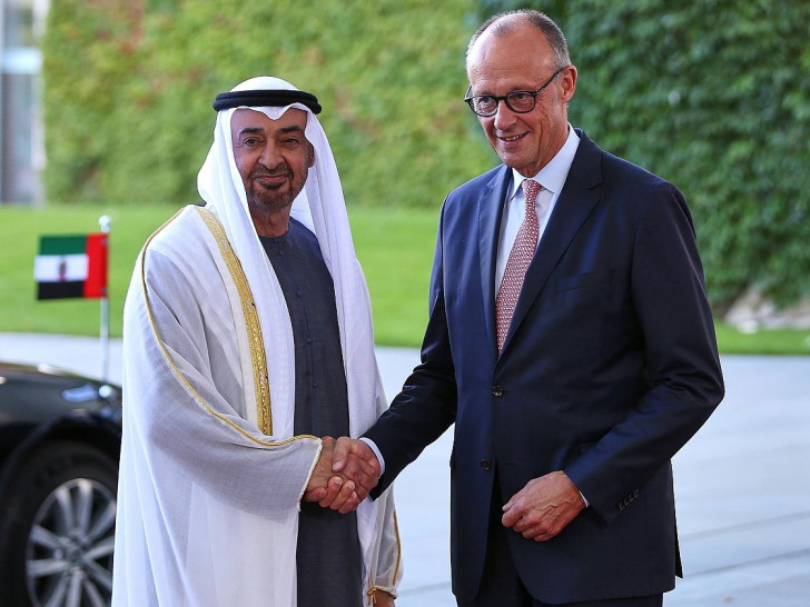 Muhammad bin Zayid Al Nahyan und Friedrich Merz am 10.09.2026