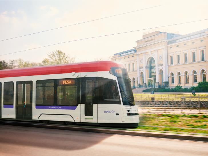 Simulation: So könnte es aussehen, wenn die neuen Stadtbahnen durch Braunschweig fahren.
