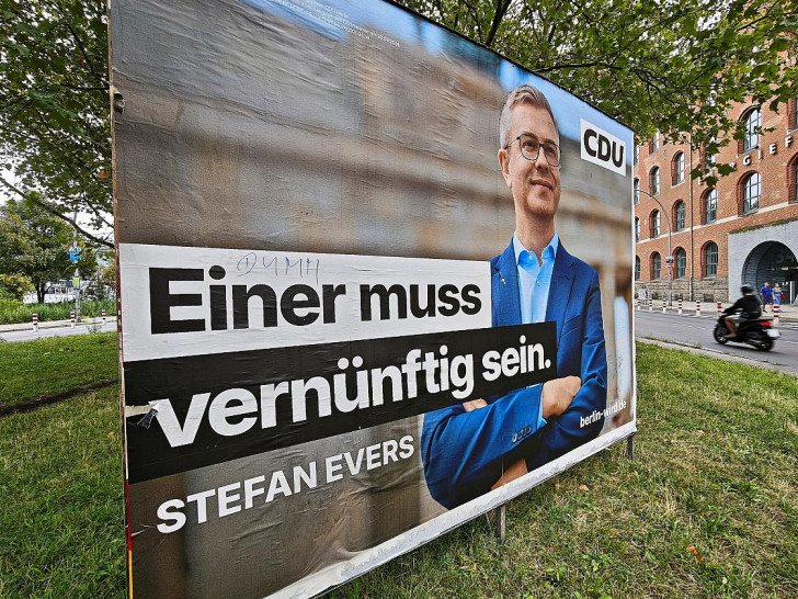 Wahlplakat mit Stefan Evers (Archiv)