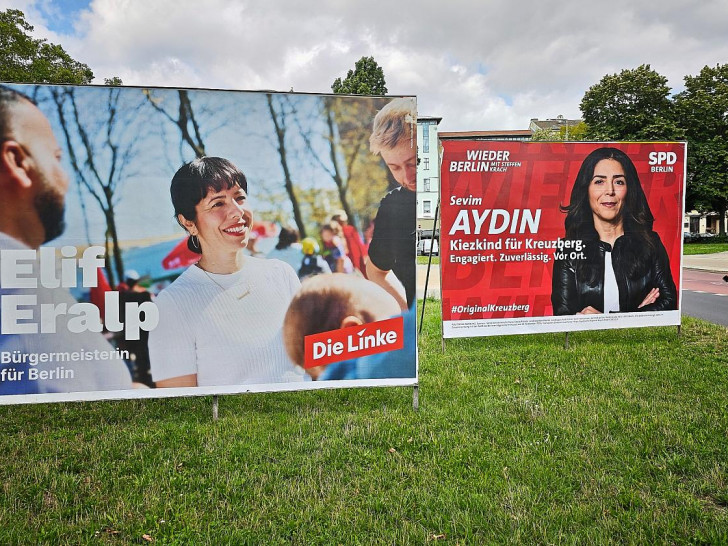 Wahlplakate mit Elif Eralp und Sevim Aydin (Archiv)