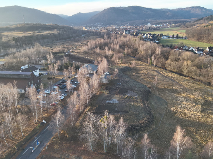 Das Gelände der Altlast von Oben mit Blick in Richtung Süden.     